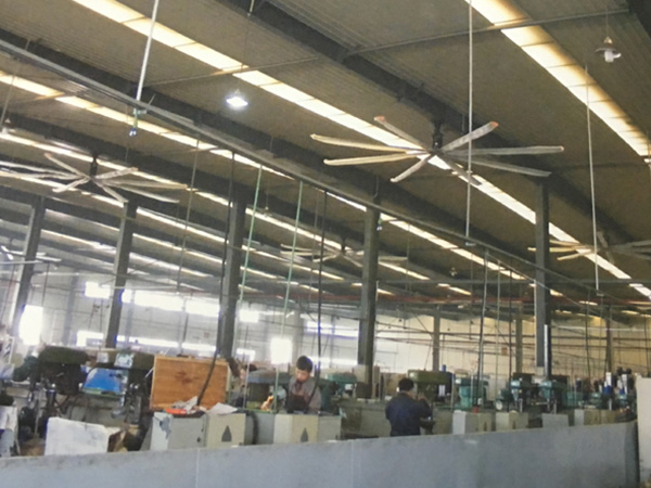 工業(yè)大吊扇安裝實(shí)例